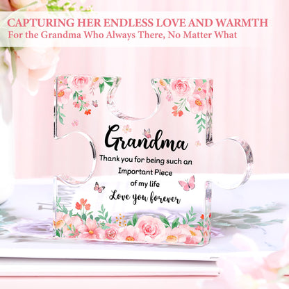 Grandma Gifts for Grandma Birthday Gifts from Grandkids Unique New Grandmother Gift for Nana Gift Ideas for Grandmas Cool Presents for Grandmas Bracelet Tote Bag Cup Candle Socks Acrylic Puzzle