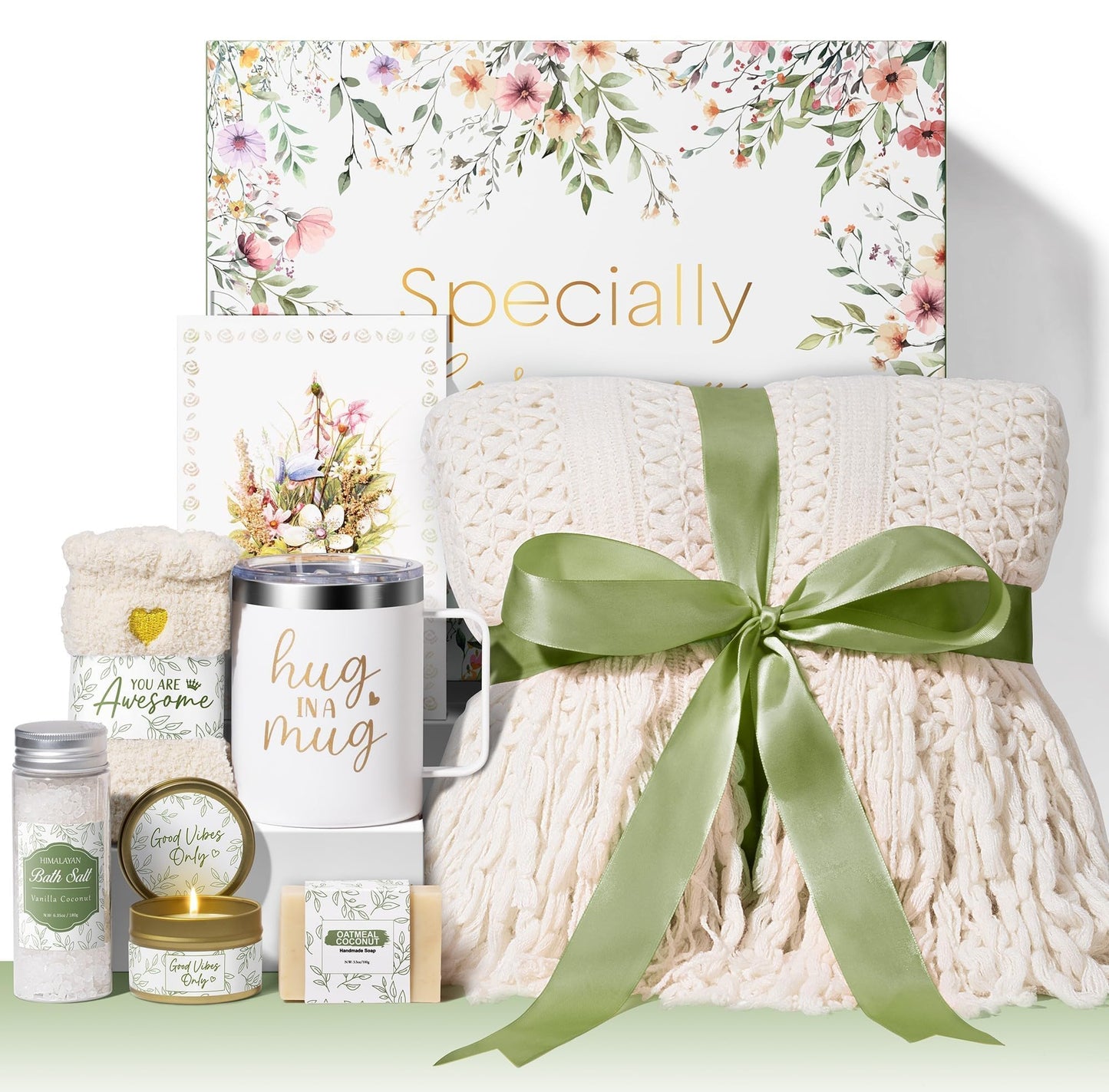 Self Care Gifts for Women Get Well Soon Gifts, Birthday Gifts for Women Care Package, Sympathy Gift Baskets Spa Gifts Set, Christmas Thinking of You Inspirational Gifts for Mom Her Friend Sister Wife