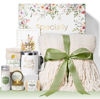 Self Care Gifts for Women Get Well Soon Gifts, Birthday Gifts for Women Care Package, Sympathy Gift Baskets Spa Gifts Set, Christmas Thinking of You Inspirational Gifts for Mom Her Friend Sister Wife