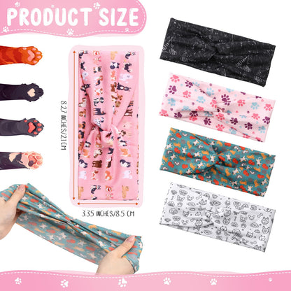 Thiccywoov 20 Pcs Nurse Headbands with Soft Twist Knotted Dog Headband Vet Tech Supply Veterinary Technician Decorations for Nurse Veterinarian Receptionist Vet Assistant Pet Lovers