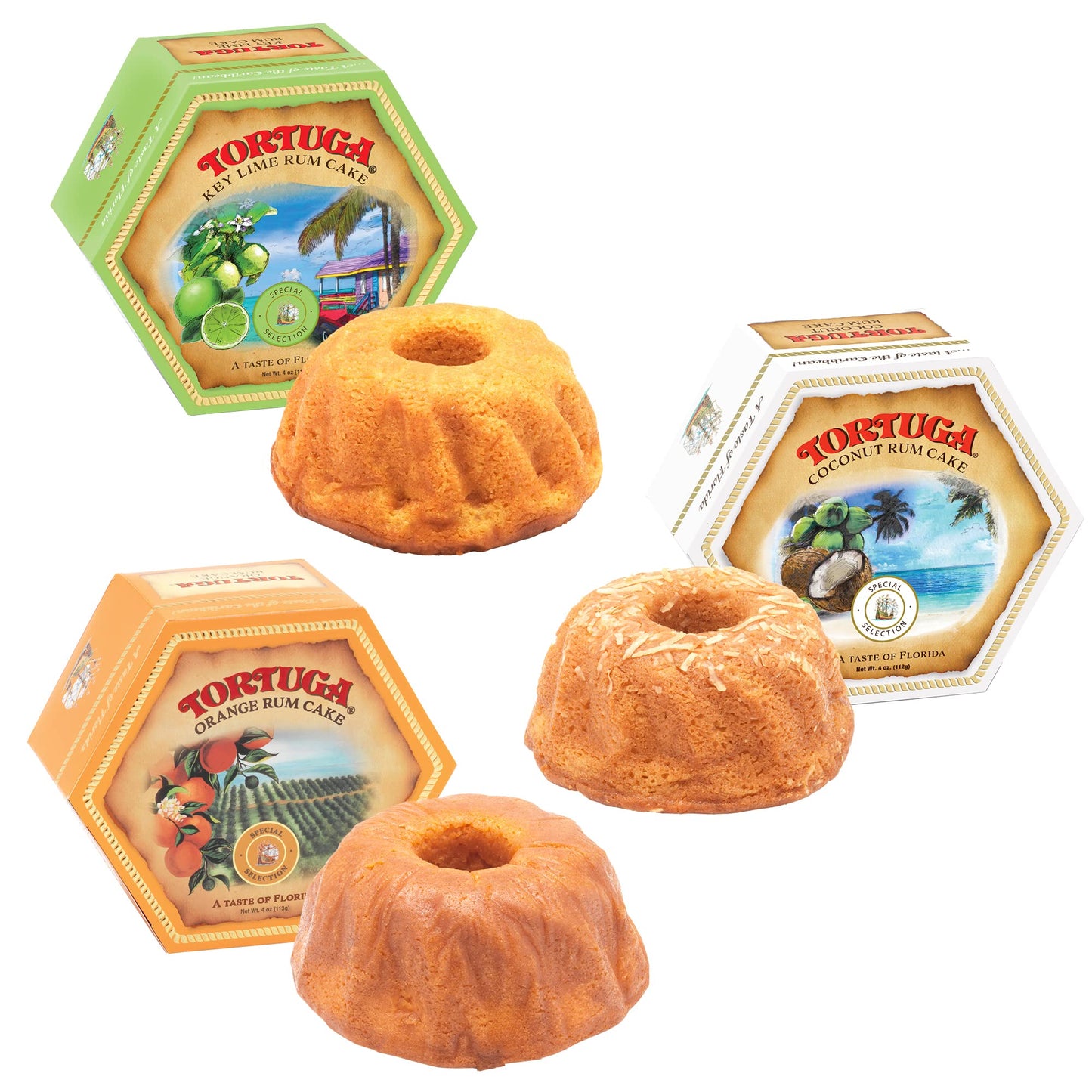 TORTUGA Taste of Florida Rum Cake Mix – 4 oz. - 6 Pack - The Perfect Premium Gourmet Gift