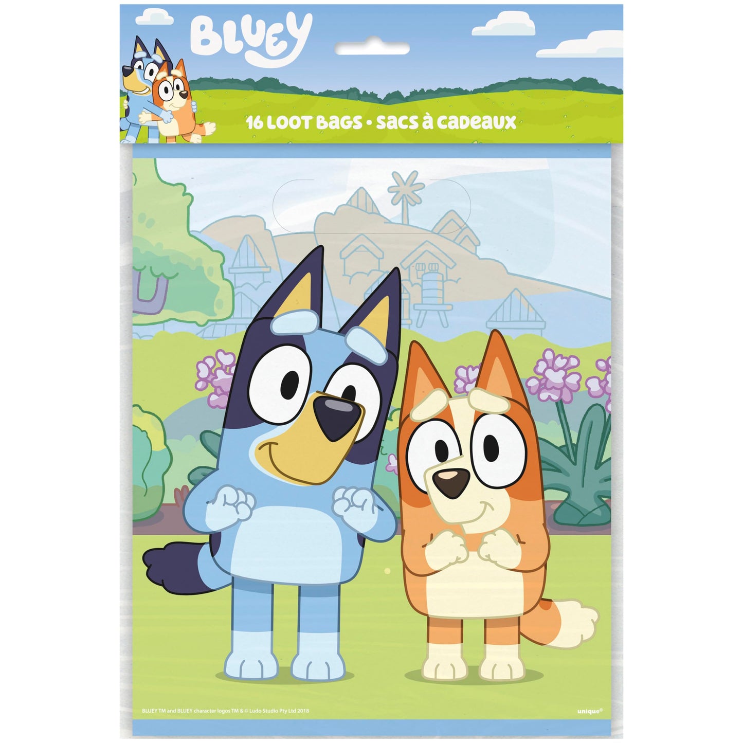 Unique Bluey Goodie Bags for Party Favors | 16 Pack | Bluey Birthday Decorations and Party Supplies