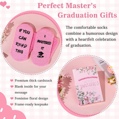 JMBMTER 2026 Graduation Gifts for Her, Masters Degree Graduation Gift Set for Women, Students, Niece, Daughter, Girlfriend, Pink Congratulations Grad Gift Baskets