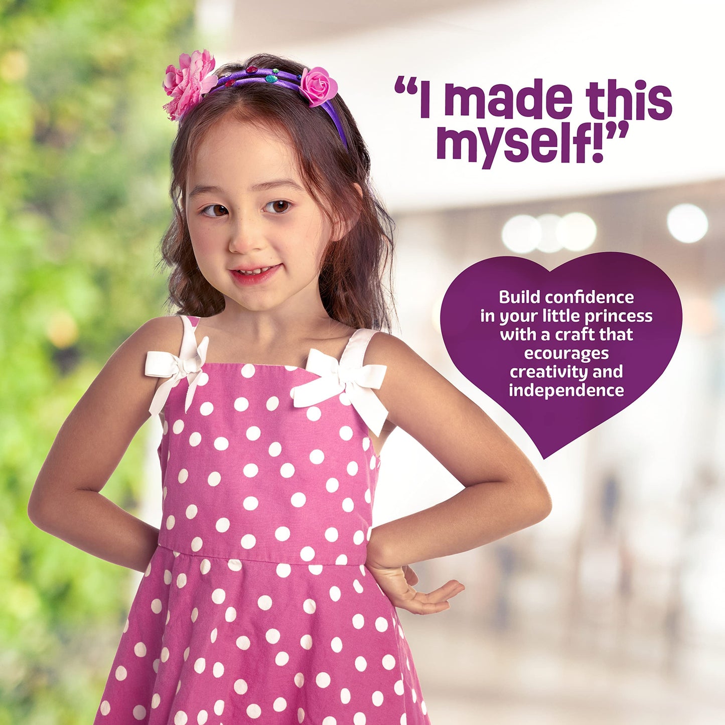 Pretty Me Headband Making Kit for Girls - Arts & Crafts Easter Gift - Make Your Own Fashion Headbands for Kids - DIY Hair Accessories - Gift for Ages 5-12 Year Old Girl - Little Kids Art & Craft Gifts