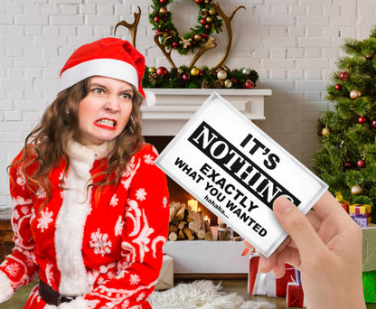 Jergrim Nothing Gift Box, Funny Gag Gifts, Great for White Elephant, Gifts for Men, Women, Christmas Secret Santa. Prank for Person, Husband, Boyfriend or Friend who has Everything or Want Nothing