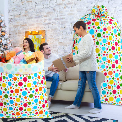 Teling 2 Pcs 80 x 60 in Jumbo Gift Bags for Giant Presents Extra Large Plastic Oversized Bike Wrapping Bag for Birthdays Baby Shower Party Favors