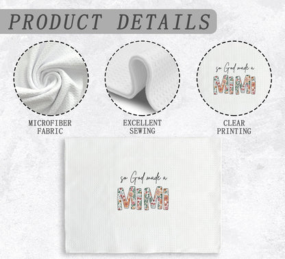 Mimi Kitchen Towels Dishcloths, Mimi Gifts for Grandma from Grandkids, Grandma Gifts, Make a Mimis Drying Cloth Hand Towels Tea Towels for Bathroom Kitchen, 16×24 Inches