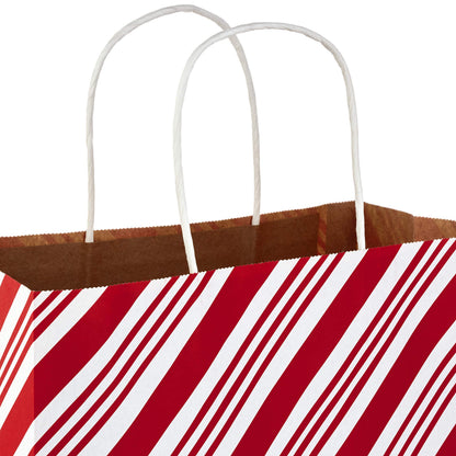 Hallmark 13" Large Gift Bag Assortment, Holiday Icons (12 Paper Gift Bags in Assorted Designs for Hanukkah or Christmas | Stripes, Polka Dots, Snowflakes, Christmas Trees)