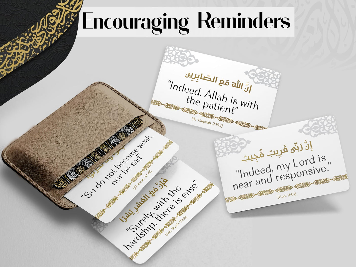 OLEEK eid gifts islamic quranic verses cards (30 Daily Reminders) - islamics gift for women - muslim gifts for men - eid decorations for home 2026 - ramadan dua cards - eids gift islamics decor