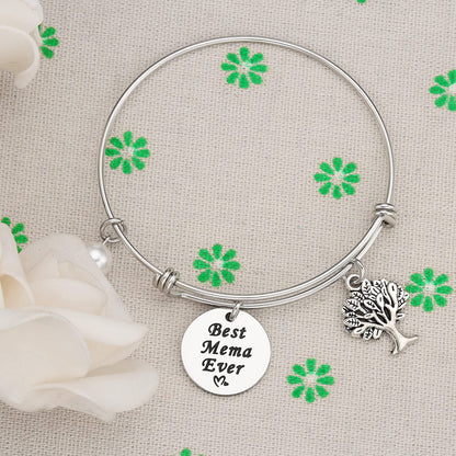Mema Gifts Bracelet for Women Bracelets Ideas Worlds Best Mema ever Bangle Jewelry Mema Bracelet