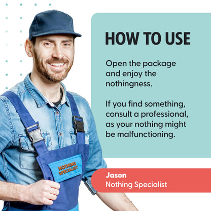 Nothing Gift - Funny Gag Gift for Dad, Mom, Women & Men Who Want Nothing - Hilarious Novelty & Useless Practical Joke for The Person Who Has Everything - Weird Prank Box Stuff
