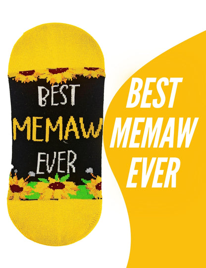 InnoBeta Memaw Gifts, Mothers Day Gifts for Memaw, One Size Crew Socks on Mother's Day, Christmas, Birthday