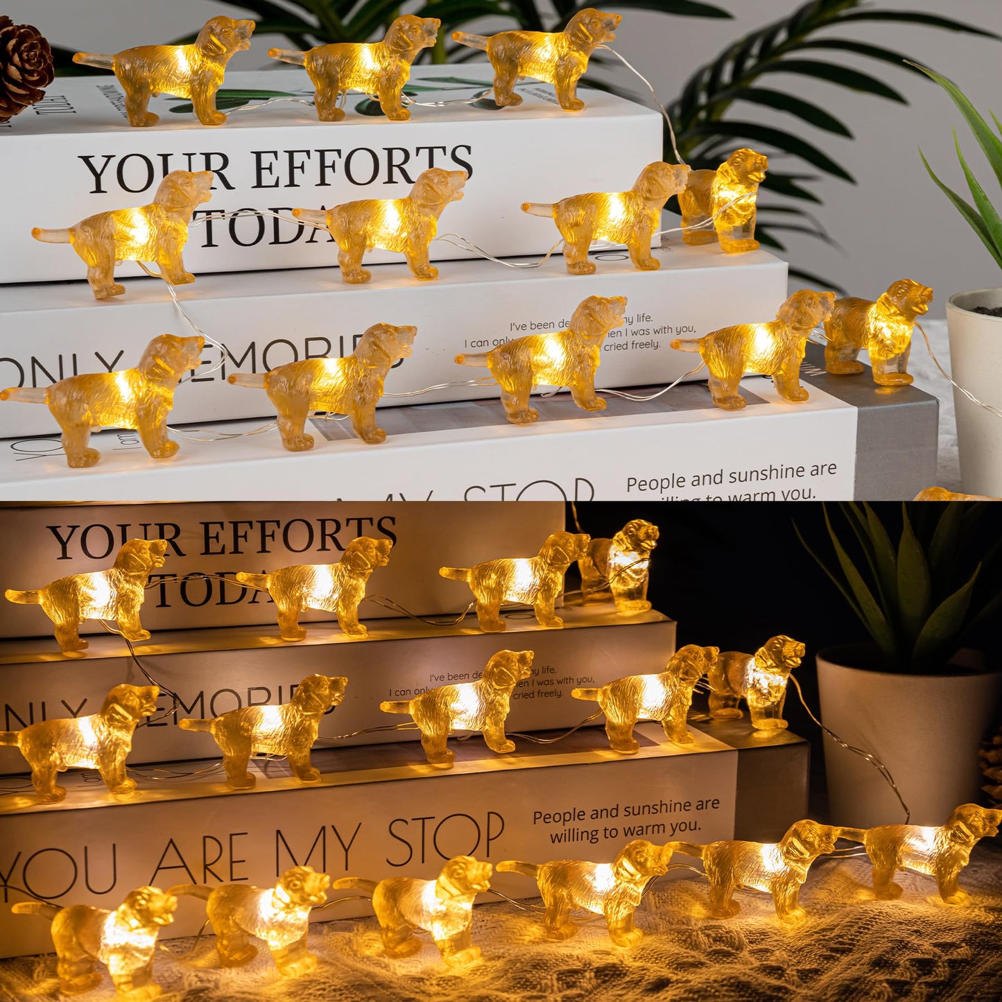 Labrador Retriever Dog String Lights, 8.5ft 20LED USB and Battery Operated Fairy Lights with Remote Puppy Gifts for Pet Owners Christmas Lights for Indoor Outdoor Wedding Birthday Parties Xmas Tree