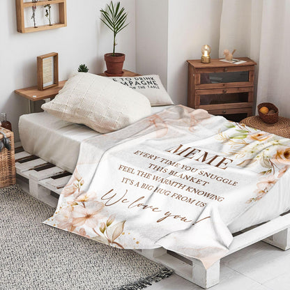 Meme Gifts, Gifts for Meme, Meme Birthday Gifts, Meme Blanket 60" x 50", Meme Gifts for Grandma, Meme Gifts from Grandkids, Meme Gifts for Christmas/Mother's Day