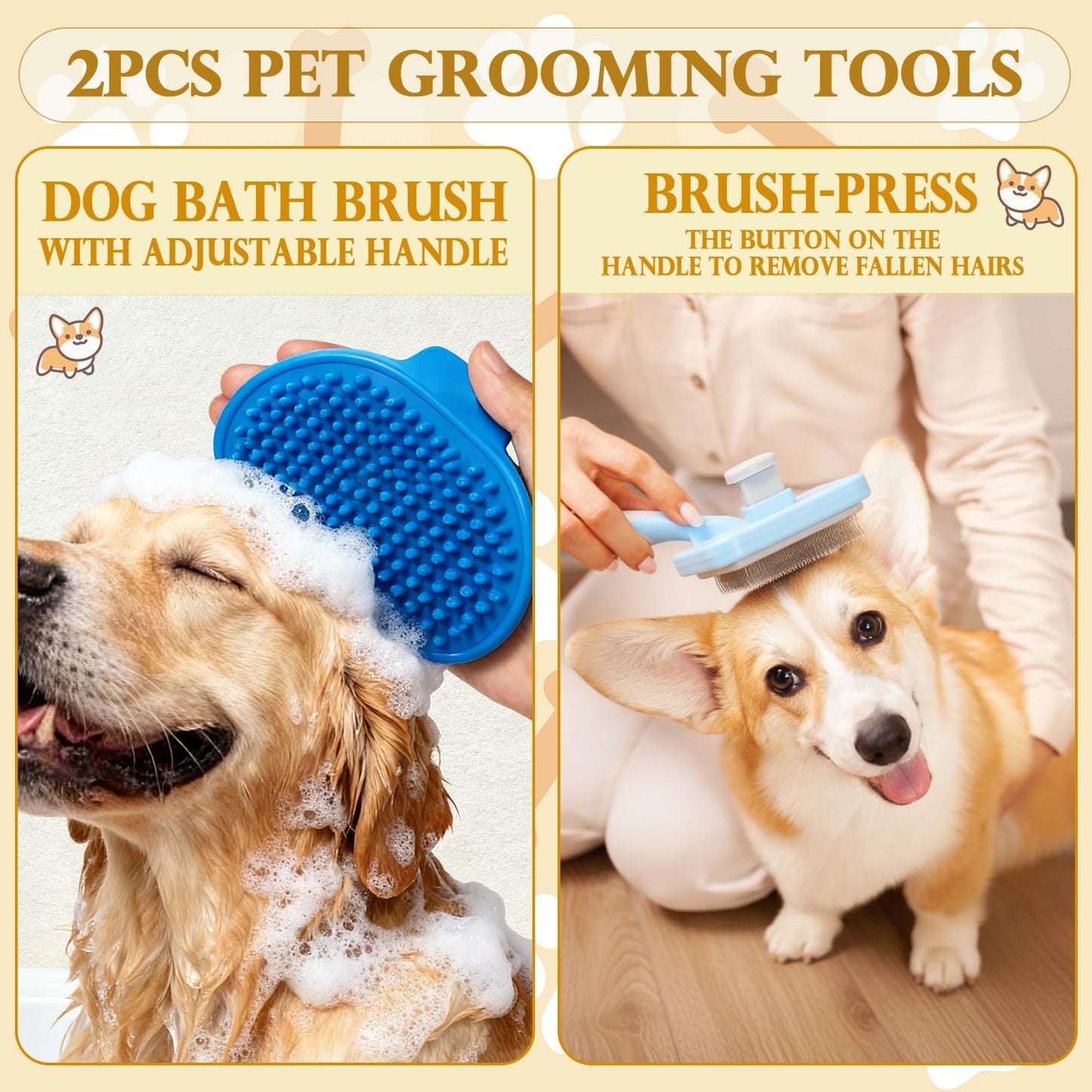 Zopeal 17 Pcs Summer Puppy Gift Set, Dog Toy & Essentials Bundle with Chew Toys, Poop Bag Dispenser, Grooming Brush, Training Bell, Blanket & Rope Basket(Octopus)