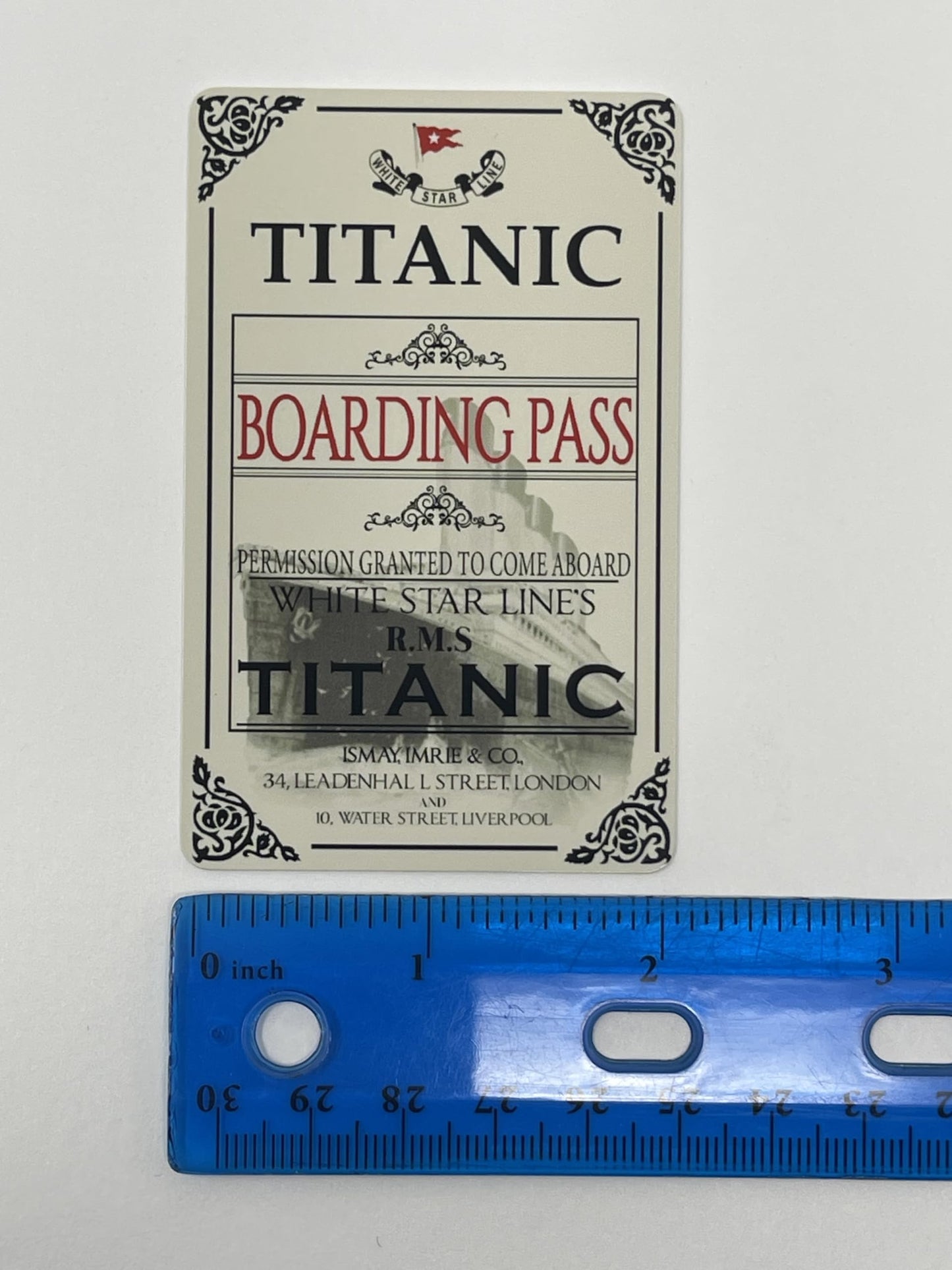 RMS Titanic Ticket ID Card Titanic Boarding Pass History Memorabilia Gifts
