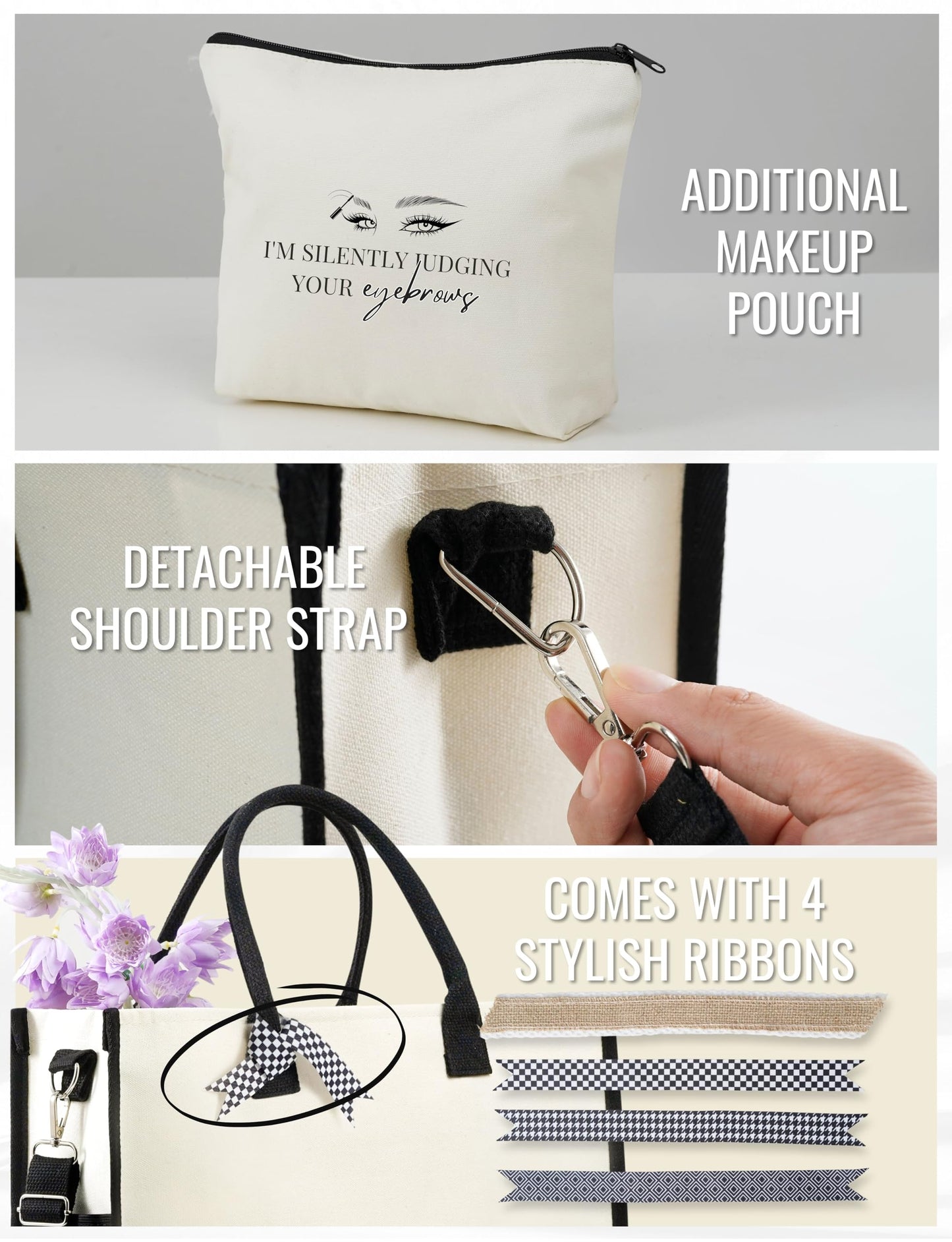 InnoBeta Esthetician Gifts for Women, Aesthetician Tote Bag with Top Zipper Closure and Shoulder Strap for Birthday, Christmas and Every Special Occasion