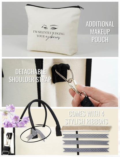InnoBeta Esthetician Gifts for Women, Aesthetician Tote Bag with Top Zipper Closure and Shoulder Strap for Birthday, Christmas and Every Special Occasion