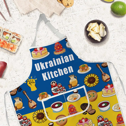 Gzrlyf Ukrainian Kitchen Apron Chef Ukraine Gift Ukrainian Food Gift Ukraine Cuisine Cooking Apron