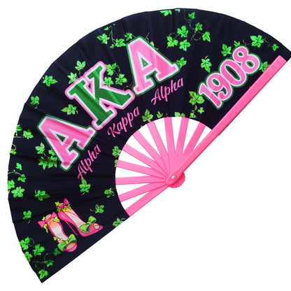 LParkin AKA Clacking Fans for Line Dancing, AKA Sorority Gifts for Women, AKA Gifts for Sisterhood Events, Party, Decoration