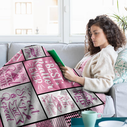 Realtor Gifts Blanket 60" x 50", Real Estate Agent Gifts, Realtor Gifts for Women, Gifts for Realtors Female, Gifts for A Real Estate Agent, Closing Gift for Realtors at Closing