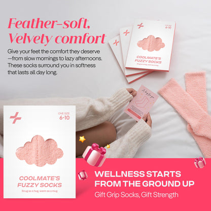 COOLMATE Fuzzy Socks for Women Gift Box – Cozy Soft Cloud Socks for Spa Home, Mother’s Day Gifts for Mom Grandma