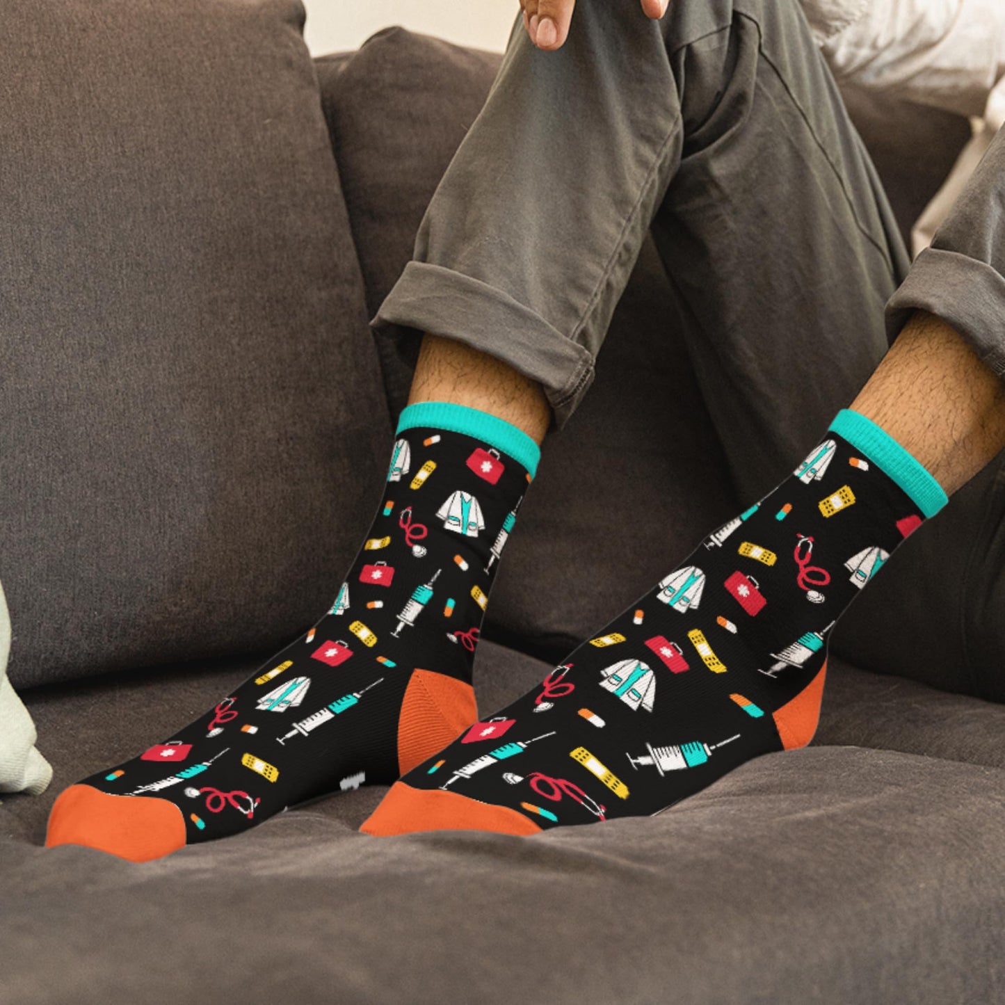 FOURSTUFF Christmas Dentist Firefighter Nurse Teacher Pilot Police Bus Driver Boss Doctor Nutcracker Socks - Jobs Socks