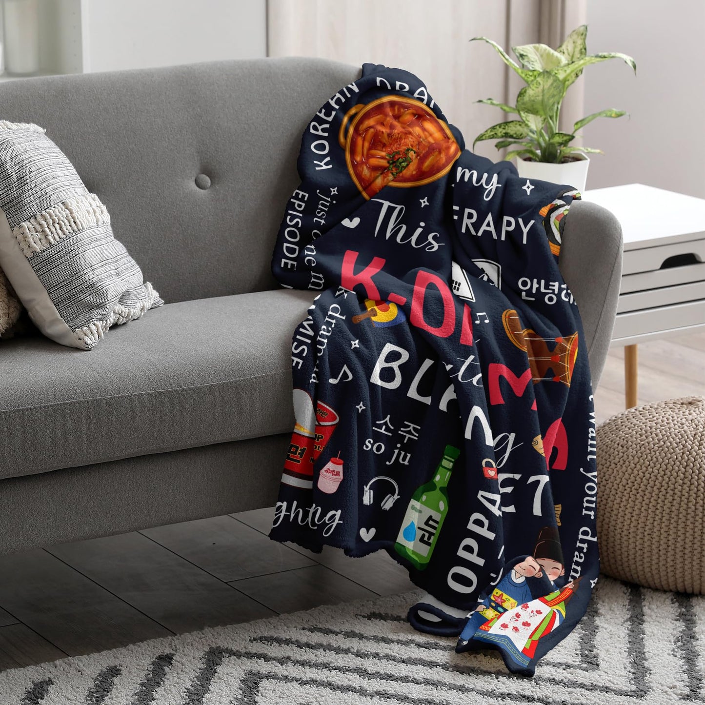 Vuinezo Korean Drama Gifts, Christmas Kdrama Blanket 50"X60", Kpop Merch, K Drama Gifts for Women/Men, Korean Gift, K Pop Gifts Teen Girl, Korean Gifts for Women, Kdrama Merch, Kdrama Gifts