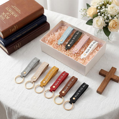 Kenning 30 Pcs LDS Gifts Walk with Me Keychains Bulk 2026 Youth Theme LDS Missionary Keychains Mormon Christian Baptism Gifts for Young Women Young Men Seminary Church Keepsake
