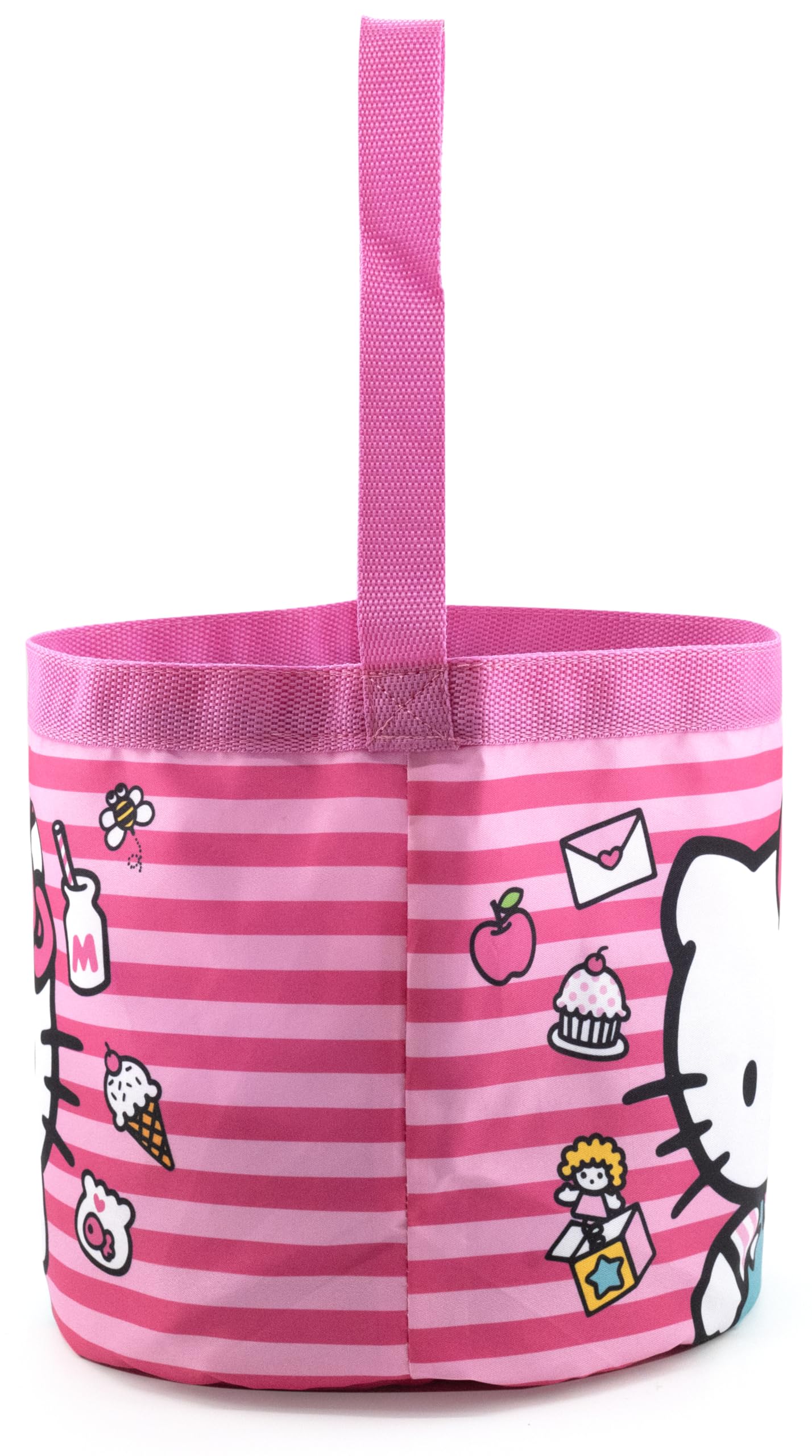 Sanrio Hello Kitty Tote Bag for Kids | Collapsible Halloween Trick or Treat Bag, Candy Tote, and Reusable Easter Basket | Hello Kitty Travel Tote, Shopping Bag, or Party Carryall | Ages 3+