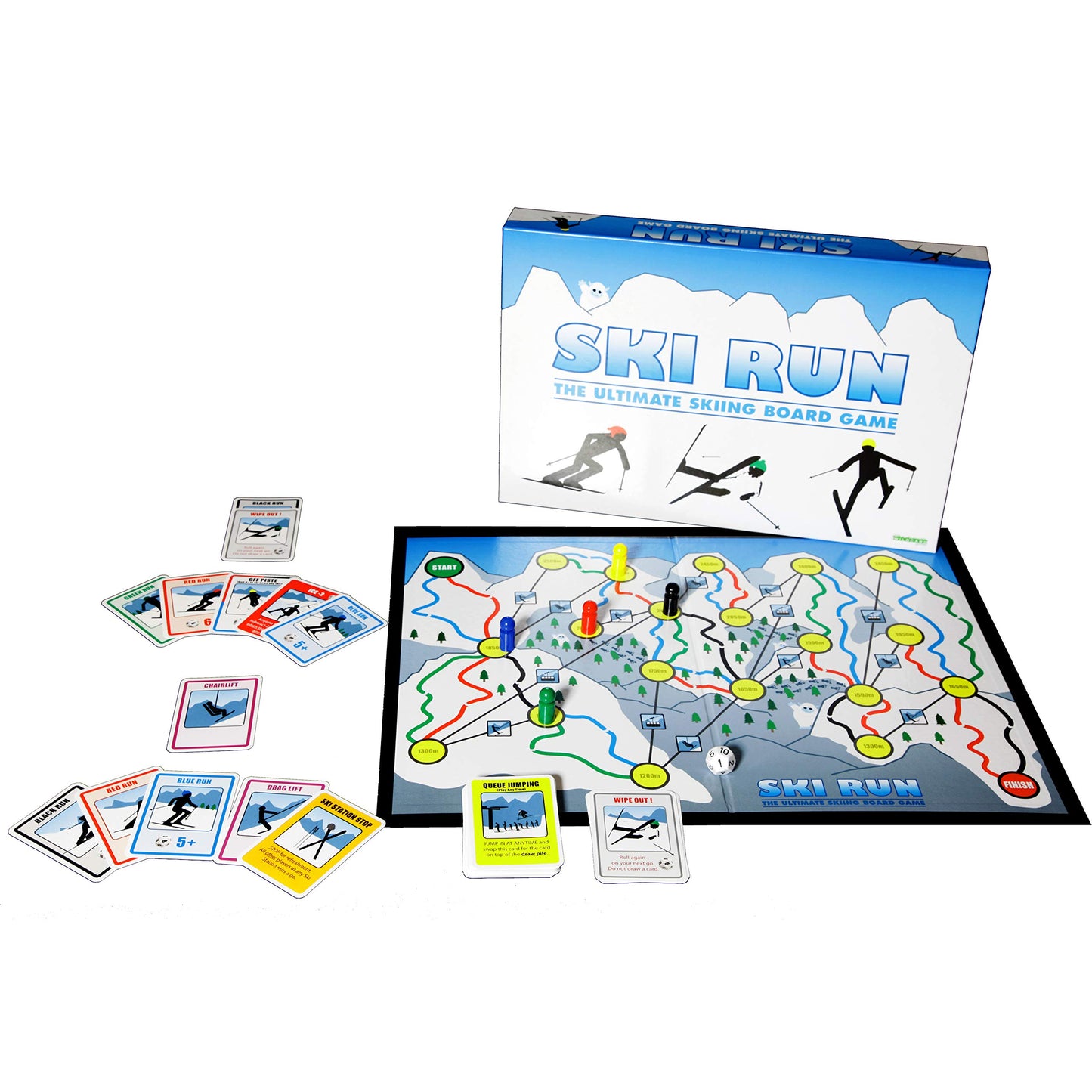 Wild Card Games SKI Run - The Ultimate Skiing Family Board Game for Both Kids, Teens and Adults. Top Apres Ski Gift-Present