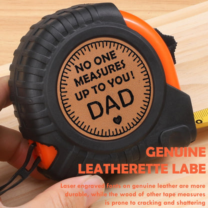 Fathers Day Dad Gifts from Daughter Son Wife, Dad Birthday Gifts, First Fathers Day for New Dad Daddy Useful Stuff, Best Dad Ever Gift, Father in Law Genuine Leather Engraved 25 FT Tape Measure Tools
