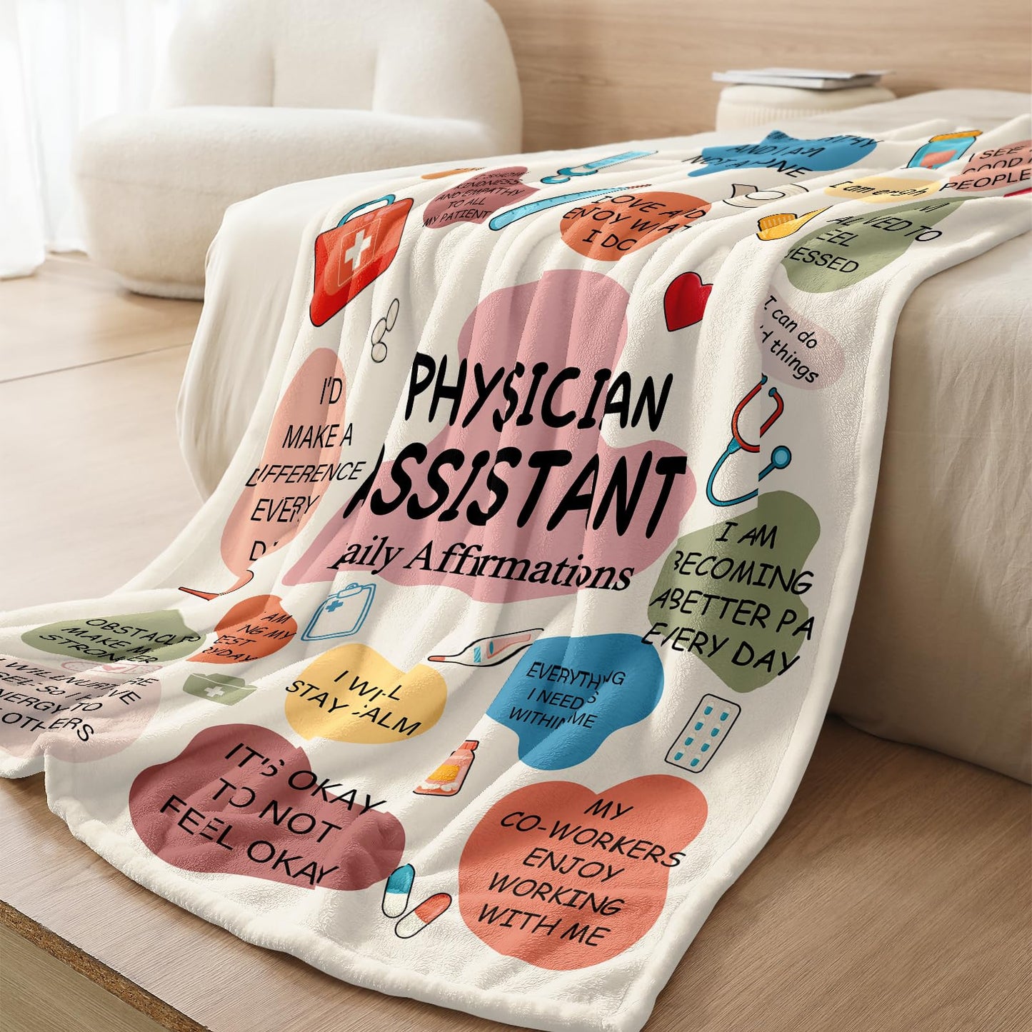 Givetoyou Physician Assistant Gifts, PA Week Gifts, Birthday Christmas Appreciation Thank You Gifts for Physician Assistant, PA Throw Blanket 60inx50in
