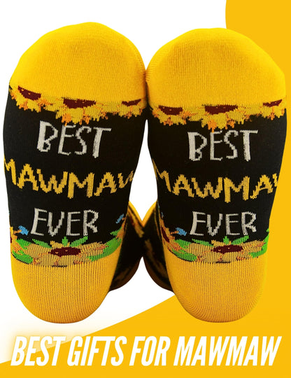 InnoBeta Mawmaw Gifts, Mothers Day Gifts for Mawmaw, One Size Crew Socks on Mother's Day, Christmas, Birthday