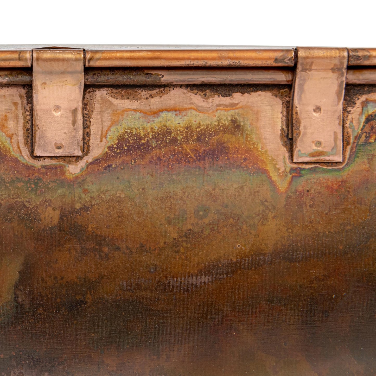 Creative Co-Op Decorative Metal Boxes with Lid, Burnt Copper Finish, Set of 3