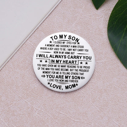 Aesnefe Pocket Hug Token Inspirational Reminder Gifts Mental Health Thinking of You Gift Self Love with PU Leather Keychain