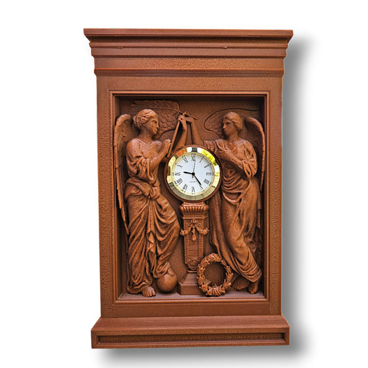 TheRoller3d Titanic Grand Staircase Honor and Glory Clock, Mahoghany Colored Decorative Replica, Working Model, 8x5x2 Inches, Table Desk Accessory