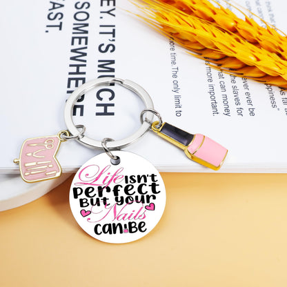 Nail Tech Gifts for Women Manicurist Keychain Nails Techs Artist Salon Gift for Nails Technician Manicurist Nail Tech Decor Gifts for Women Birthday Christmas Gift Ideas