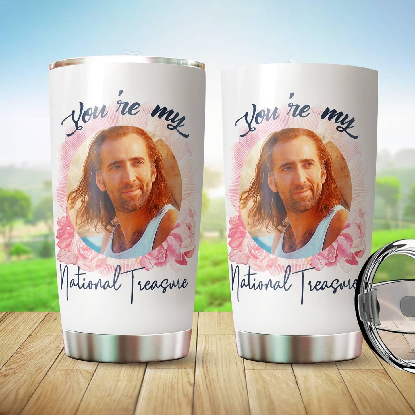 Nicöläs Lovers Cäge You're My National Treasure Gifts - Nic Meme Mug For Friends - Funny Gift For Male, Female, Bosses, Men On Christmas, Birthday - Tumbler 20 Oz