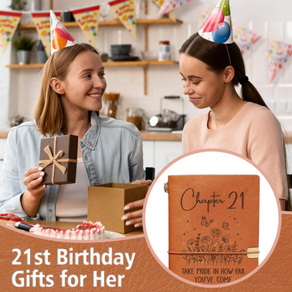 21st Birthday Gifts for Hers, Chapter 21 Journal Gifts for Woman, 2005 21st Birthday Decorations for Her, 21 Year Old Bday Gift for Daughter, Sister, Friend, Niece, Turning 21 Notebook Present