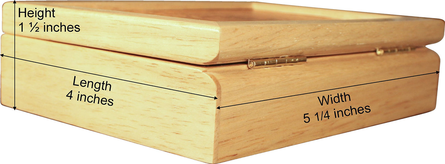 Wood Art Eagle Box - Handmade USA - Unmatched Quality - Unique Original Art Work - Scout Gift, Ring Trinket Jewelry Box (#4101 Eagle Head 4x5x1.5)