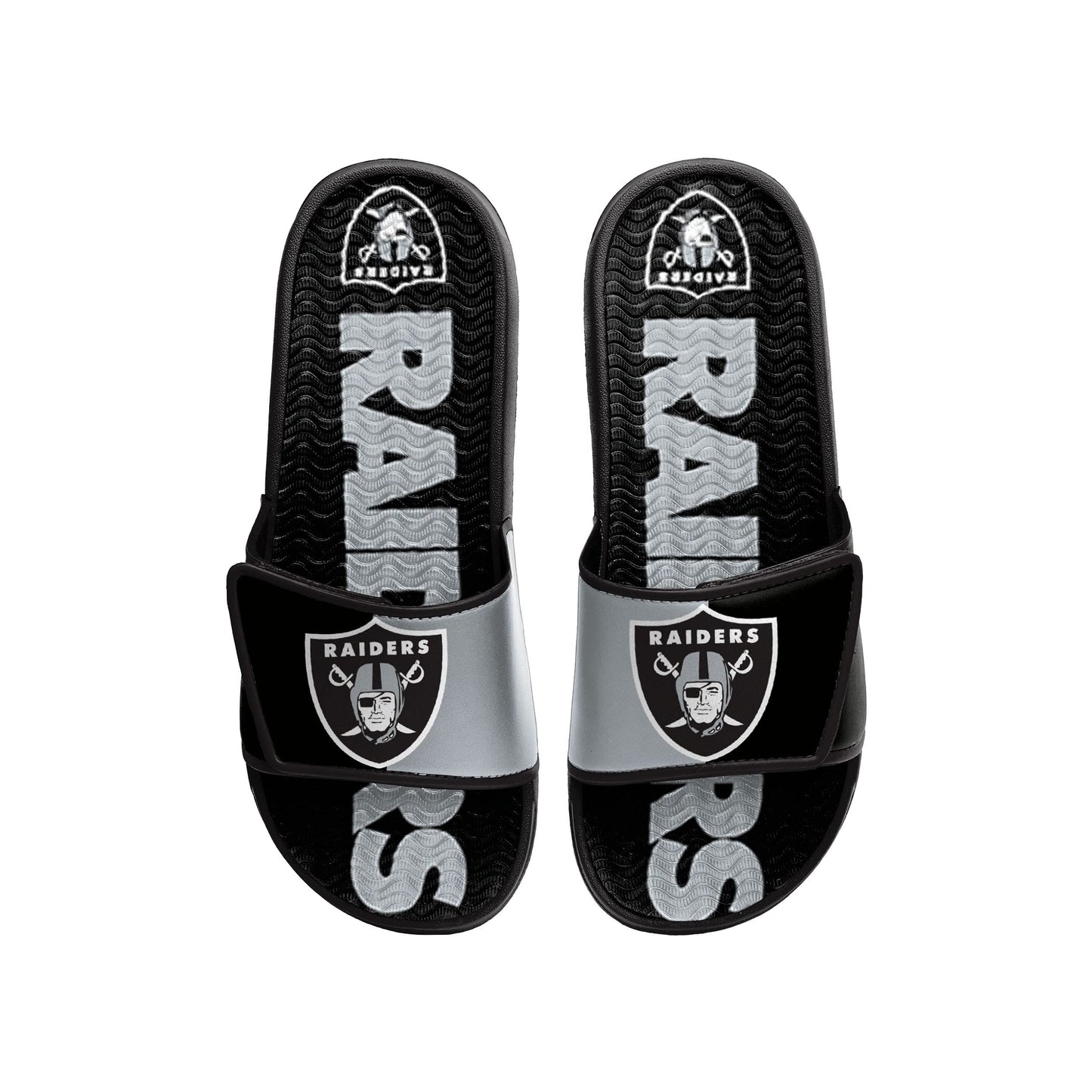 FOCO mens NFL Team Logo Athletic Sport Shower Flip Flop Sandals Gel Slides