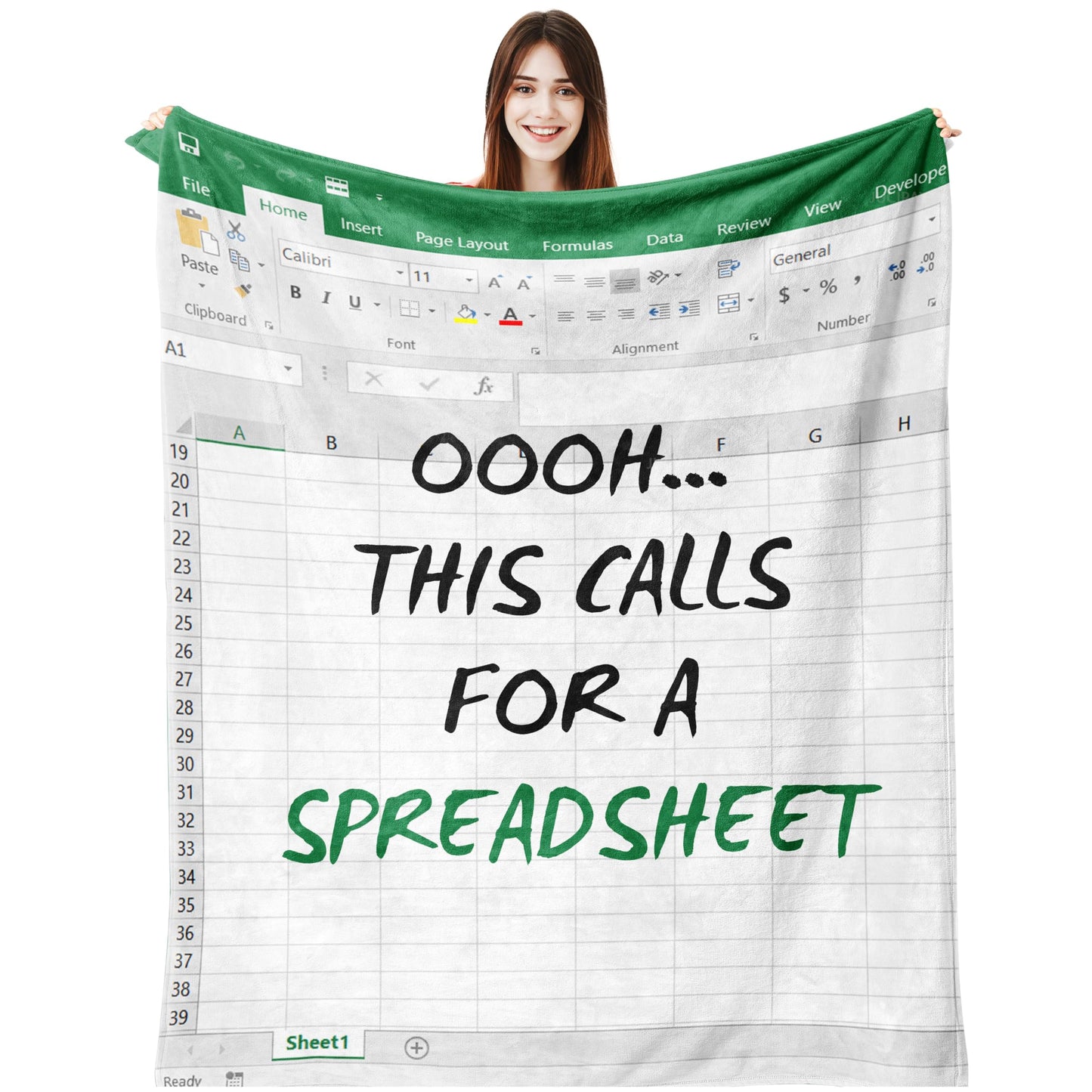 Accountant Gifts for Women/Men, Spreadsheet Gifts Funny, Gift for Accountants, Accounting Gift for Coworkers/Boss/Colleague/Friend, CPA Gifts, Excel Blanket 60"x50"