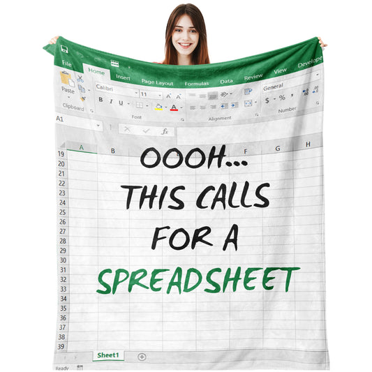 Accountant Gifts for Women/Men, Spreadsheet Gifts Funny, Gift for Accountants, Accounting Gift for Coworkers/Boss/Colleague/Friend, CPA Gifts, Excel Blanket 60"x50"