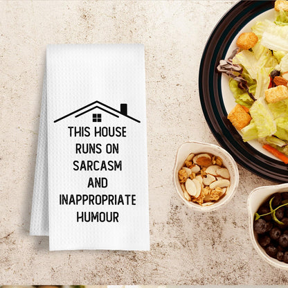 Funny Housewarming Gifts Kitchen Towels, Adult Humor Gifts Dish Tea Towels, House Warming Gift New Home Decorative Hand Towel for Bathroom Kitchen, 16x24 Inch