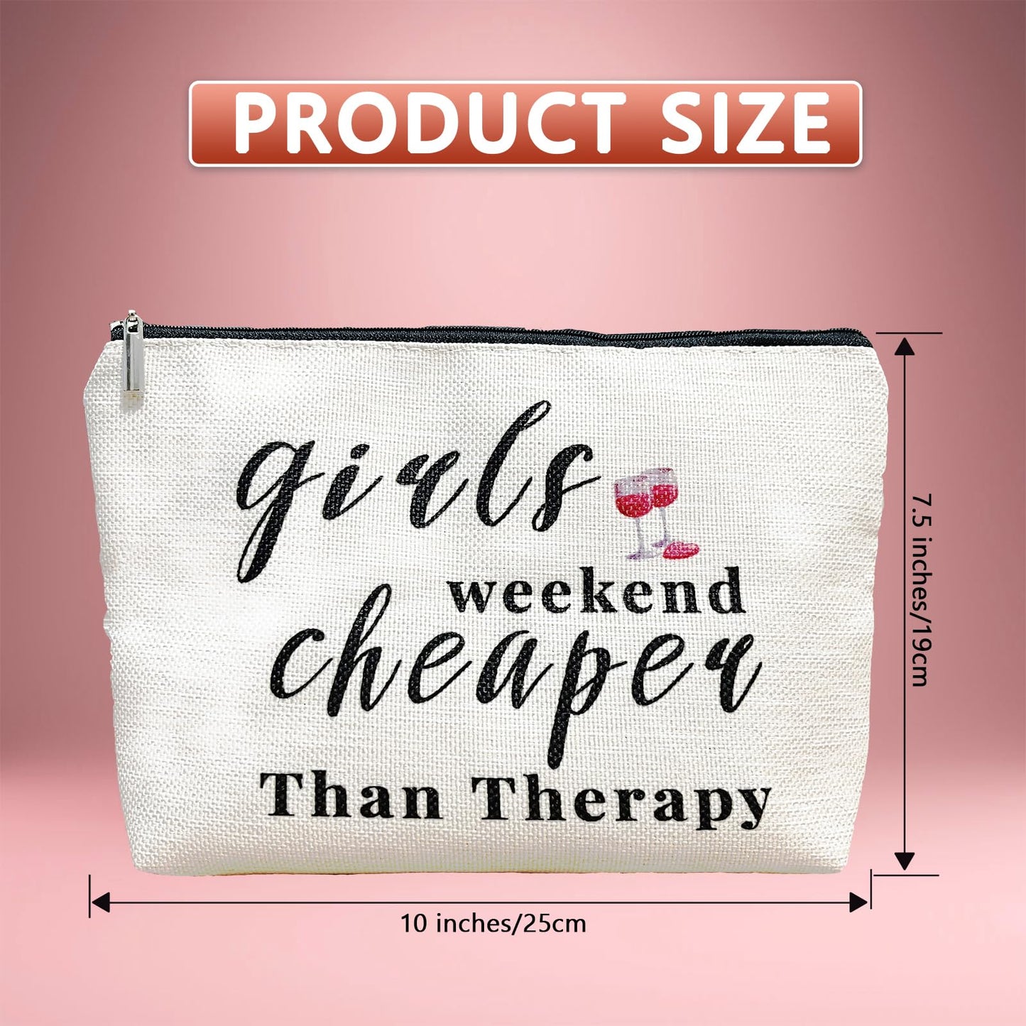 3 Pcs Girls Weekend Gift Travel Makeup Bag, Bestie Gift, Girls Weekend Gifts, for Best Friends Travel Gifts, Christmas Graduation Wedding Birthday Gift for Travel Toiletry Pouch