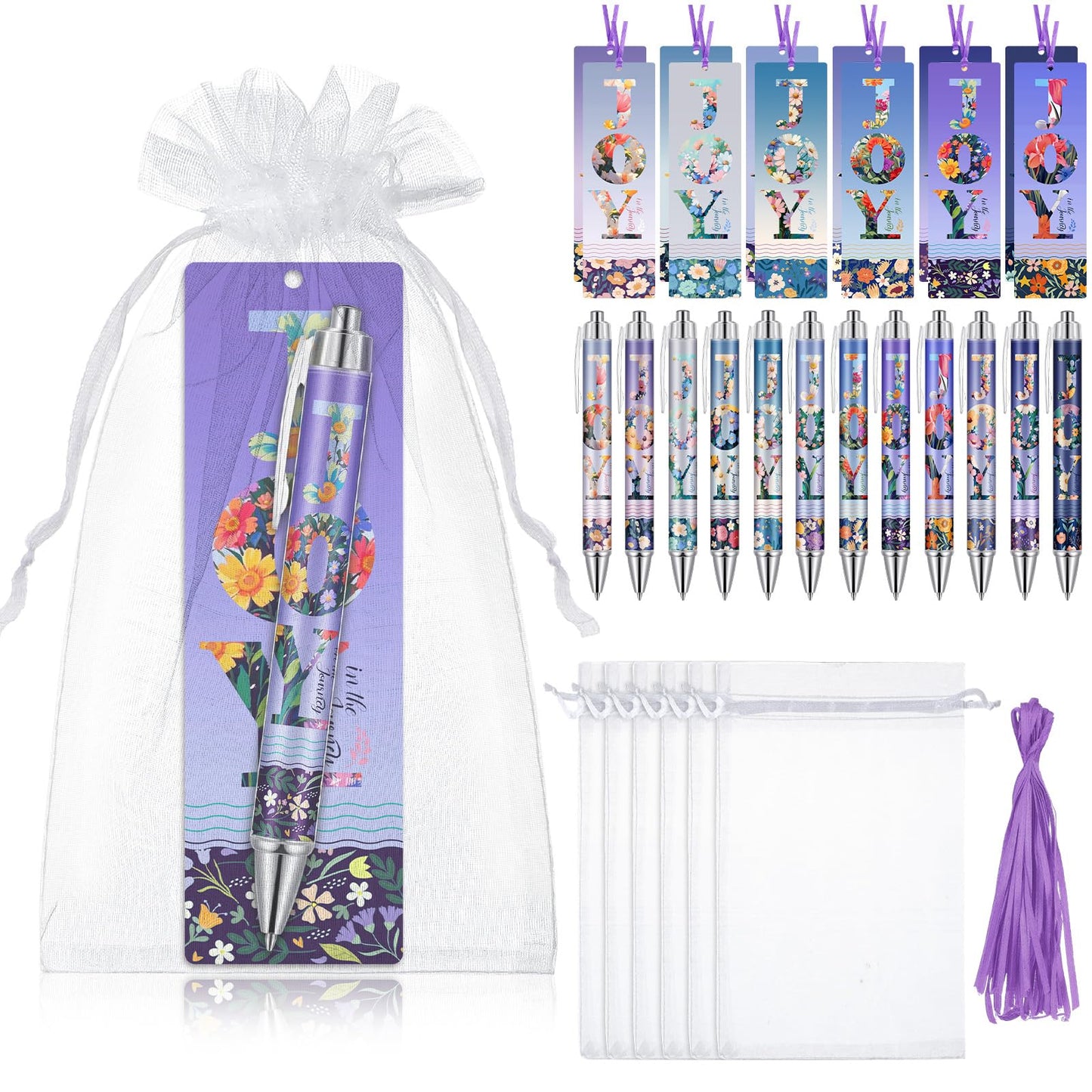 Gersoniel 36pcs/12sets Christian Mothers Day Gifts Bulk for Church Happy Mother's Day Bible Verse Bookmark Ballpoint Joy in The Journey Religious Christian Gifts for Women for Mom Gift Prayer Supplies