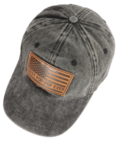 Best Dad Ever American Flag Hat,Adjustable Cotton Embroidered Fathers Day Birthday Gifts for Papa Baseball Cap
