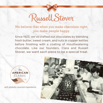 Russell Stover, Assorted Milk and Dark Chocolates, Chocolate Gift Box, 9.4 Ounce (17 Pieces)