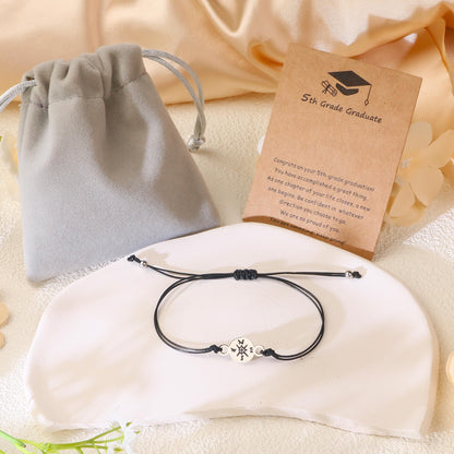SmileBelle Graduation Bracelet as 5th 8th Grade Graduation Gifts for Boys Girls, Kindergarten Grad Graduations Gifts, Fifth Eighth Grad Gift Nurse Graduations Gift for Women, Compass Bracelets as Class of 2026